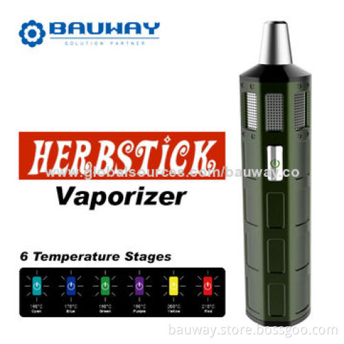 Variable Temperature Different LEDs with Silicone Mouthpiece Dry Herb Pen, Sized 29*29*140mm